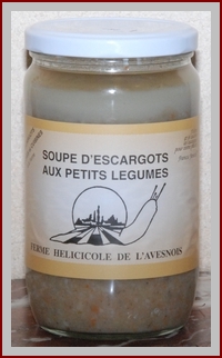 Escargot de ch'Nord. Recettes d'escargots cuisinés: soupe d'escargots